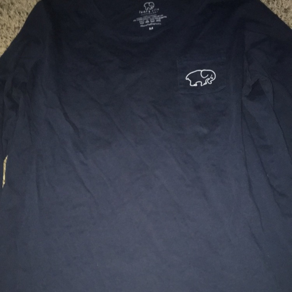 Long sleeve navy ivory ella shirt